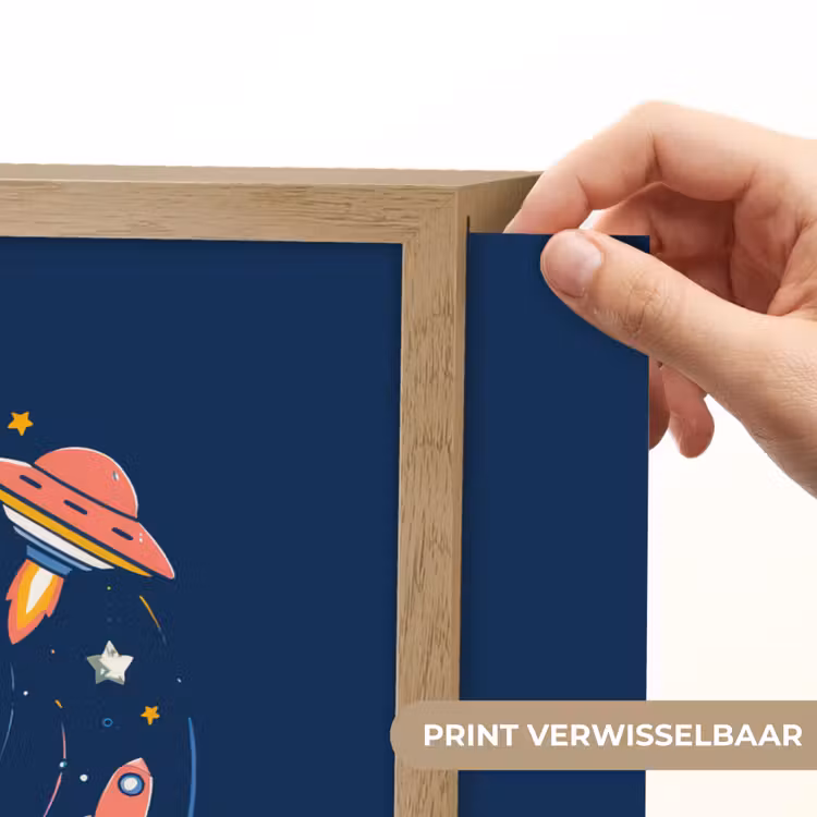 Astronaut - Planeten - Raket Light Box met batterij (Wandlamp kind) middel -USP_websiteprintNL