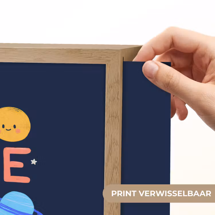 Astronaut - Ruimte - Planeten Light Box met batterij (Wandlamp kind) middel -USP_websiteprintNL