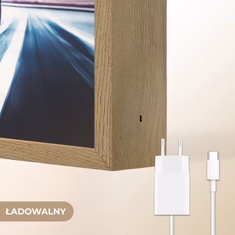 Auto - Blauw - Jongens - Kind Light Box met batterij (Wandlamp kind) middel -USP_websiteoplaadbaarNL