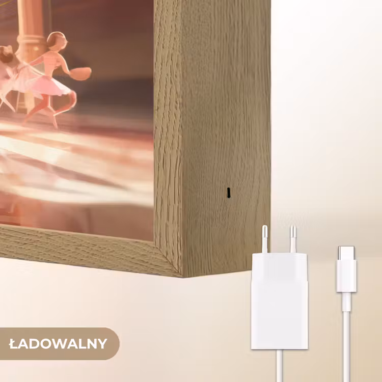 Ballerina - Meisjes - Roze - Kinderen Light Box met batterij (Wandlamp kind) middel -USP_websiteoplaadbaarNL