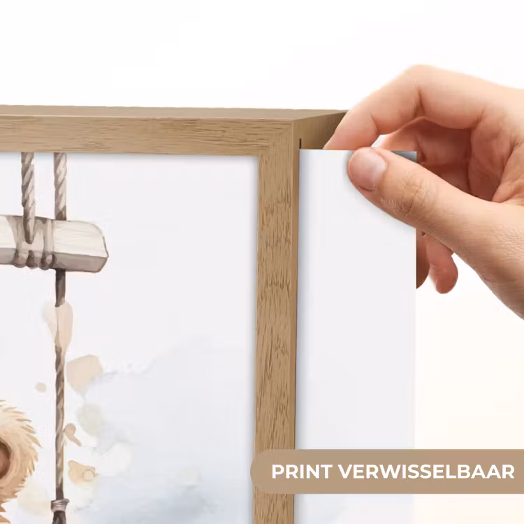 Beer - Baby - Dier - Kinderen Light Box met batterij (Wandlamp kind) middel -USP_websiteprintNL