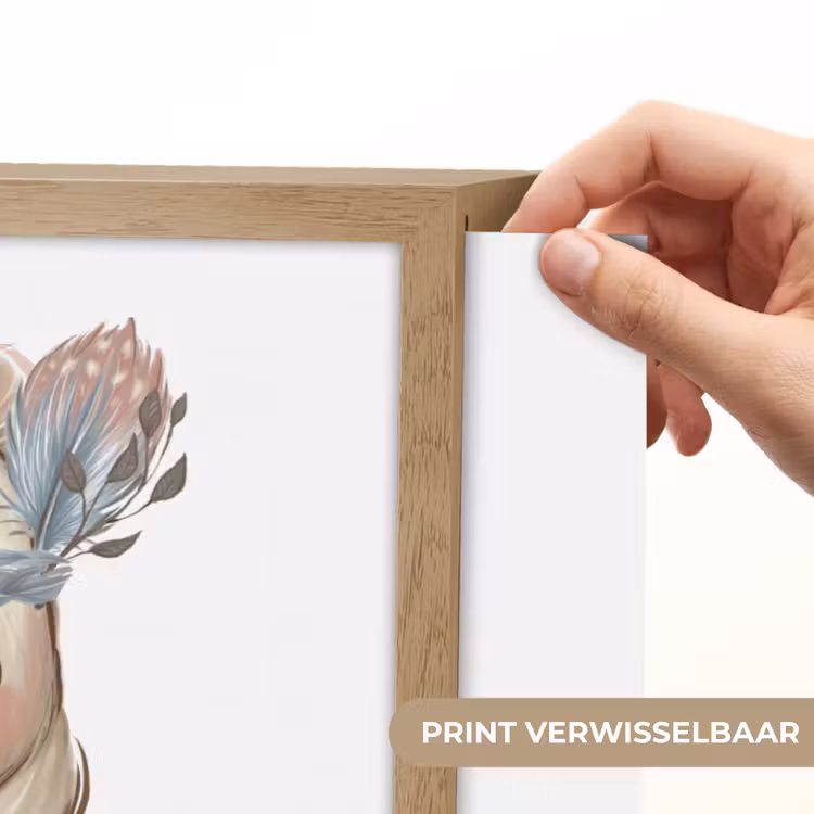 Beer - Dier - Bosdieren Light Box met batterij (Wandlamp kind) middel -USP_websiteprintNL