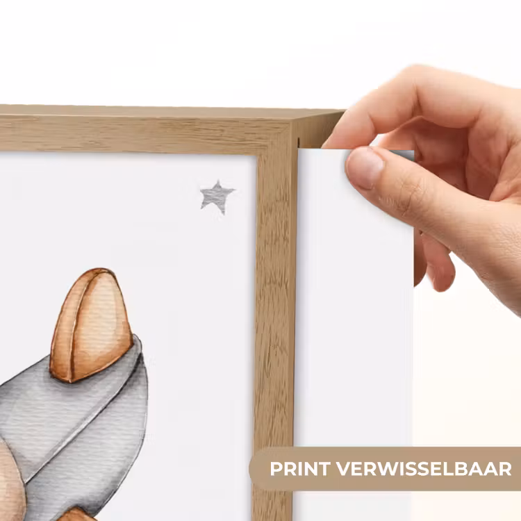 Beer - Vliegtuig - Sterren - Kinderen Light Box met batterij (Wandlamp kind) middel -USP_websiteprintNL