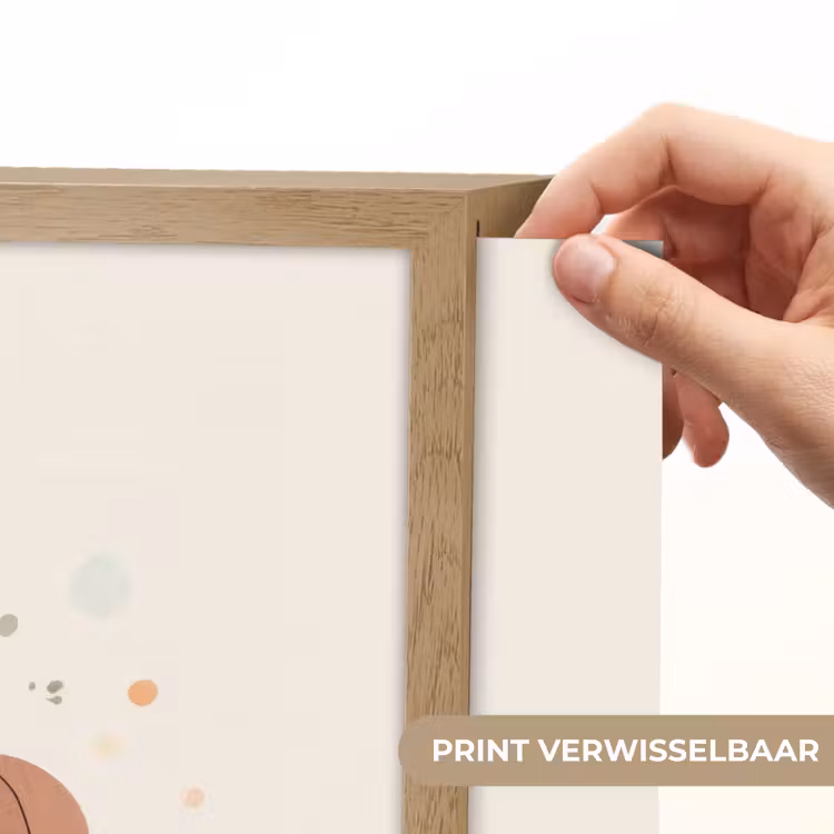 Beige - Jongen - Basketbal - Stippen Light Box met batterij (Wandlamp kind) middel -USP_websiteprintNL