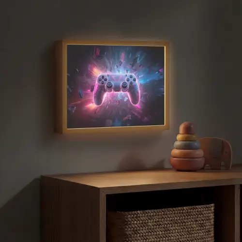 Controller - Neon - Explosie - Abstract Light Box met batterij (Wandlamp kind) middel -sfeer5_kind