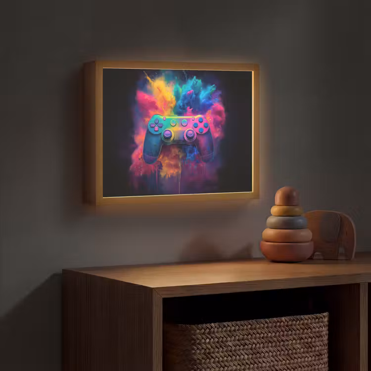 Controller - Neon - Explosie - Kleurrijk Light Box met batterij (Wandlamp kind) middel -sfeer5_kind
