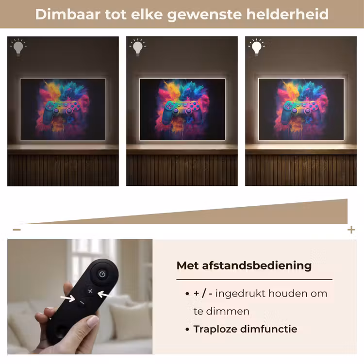Controller - Neon - Explosie - Kleurrijk Light Box met batterij (Wandlamp kind) middel -USP_dimbaarNL