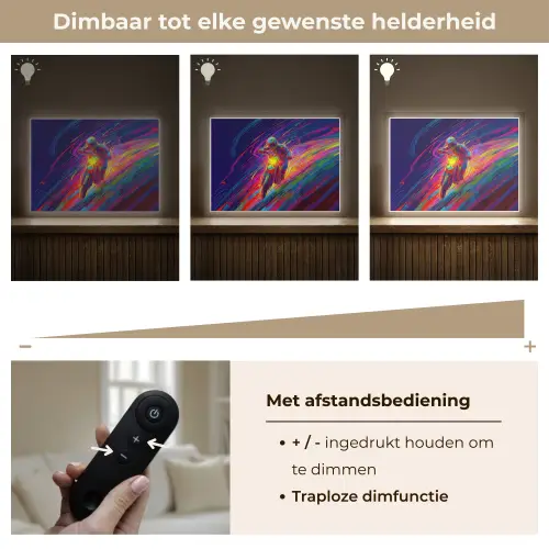 Crossmotor - Neonkleuren - Lijnen - Helm Light Box met batterij (Wandlamp kind) middel -USP_dimbaarNL