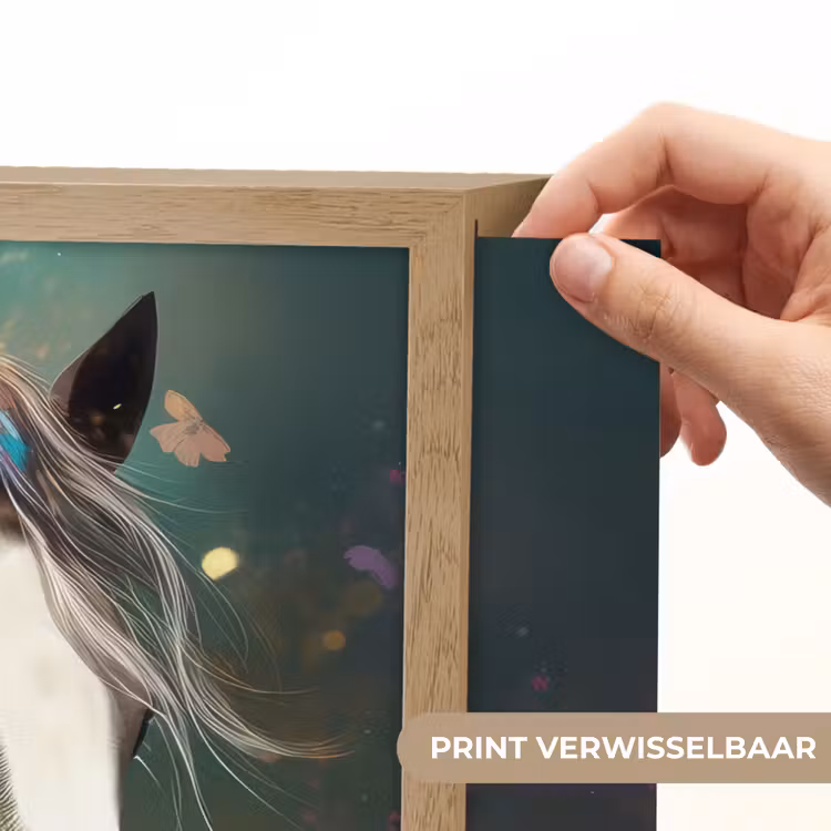 Dieren - Paard - Natuur - Vlinder - Bloemen Light Box met batterij (Wandlamp kind) middel -USP_websiteprintNL