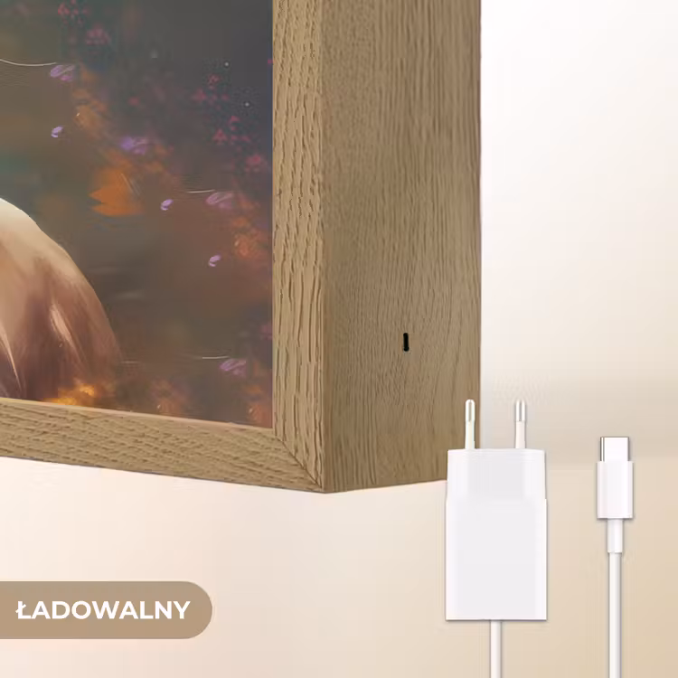 Dieren - Paard - Natuur - Vlinder - Bloemen Light Box met batterij (Wandlamp kind) middel -USP_websiteoplaadbaarNL