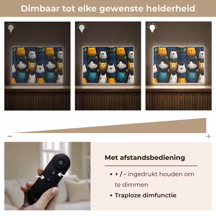 Dieren - Ruimtepakken - Sterren Light Box met batterij (Wandlamp kind) middel -USP_dimbaarNL
