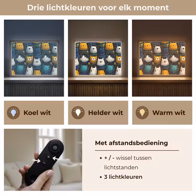 Dieren - Ruimtepakken - Sterren Light Box met batterij (Wandlamp kind) middel -USP_lichtkleurNL