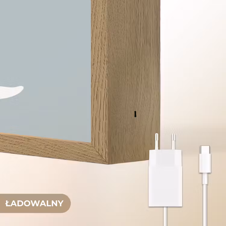Dino - Brachiosaurus - Dinosaurus - Blauw Light Box met batterij (Wandlamp kind) middel -USP_websiteoplaadbaarNL