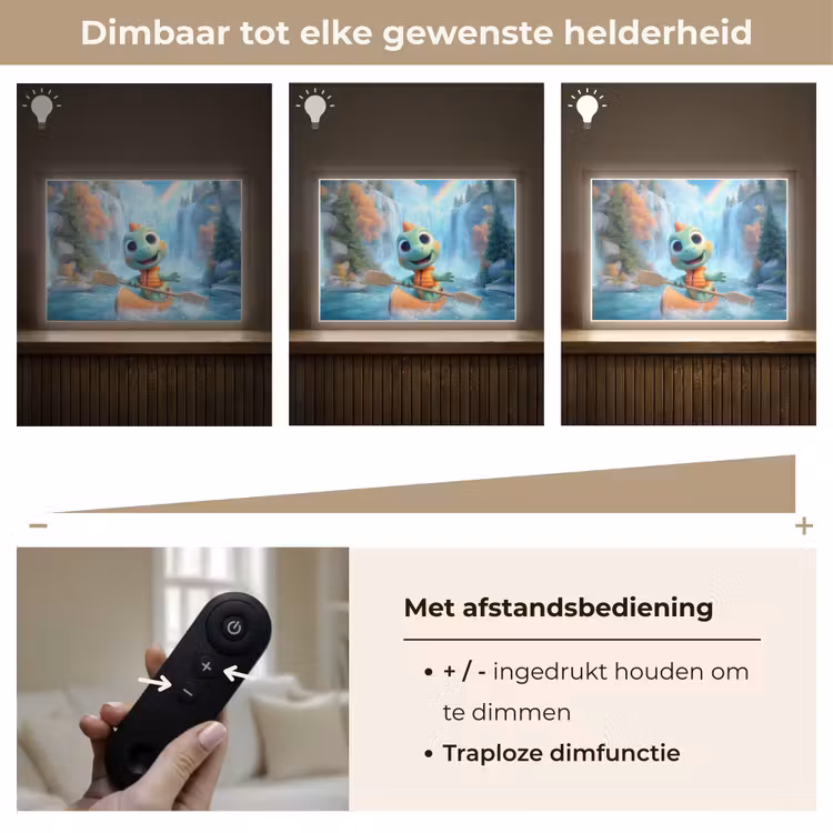 Dino - Natuur - Waterval Light Box met batterij (Wandlamp kind) middel -USP_dimbaarNL