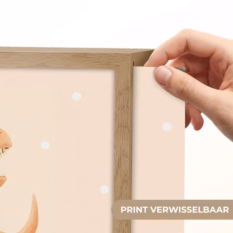 Dino - T-Rex - Oranje - Stippen Light Box met batterij (Wandlamp kind) middel -USP_websiteprintNL
