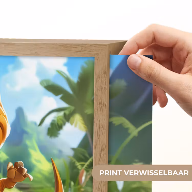 Dino - Voetbal - Groen Light Box met batterij (Wandlamp kind) middel -USP_websiteprintNL