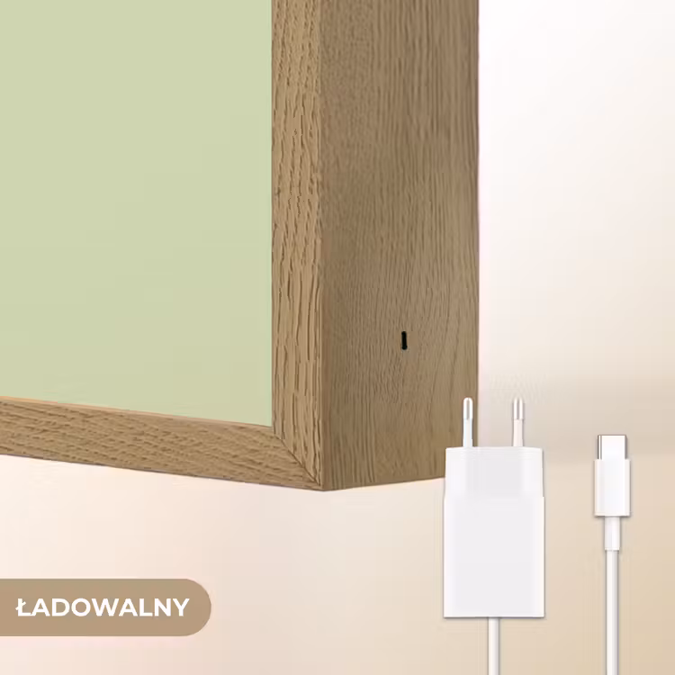 Dinosaurus - Groen - Planten - Cirkel Light Box met batterij (Wandlamp kind) middel -USP_websiteoplaadbaarNL