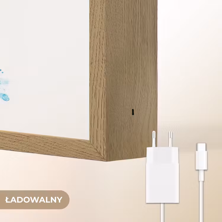 Dolfijn - Blauw - Water - Druppels Light Box met batterij (Wandlamp kind) middel -USP_websiteoplaadbaarNL