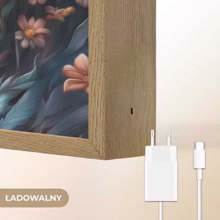 Dolfijn - Vissen - Onderwaterwereld - Bloemen Light Box met batterij (Wandlamp kind) middel -USP_websiteoplaadbaarNL