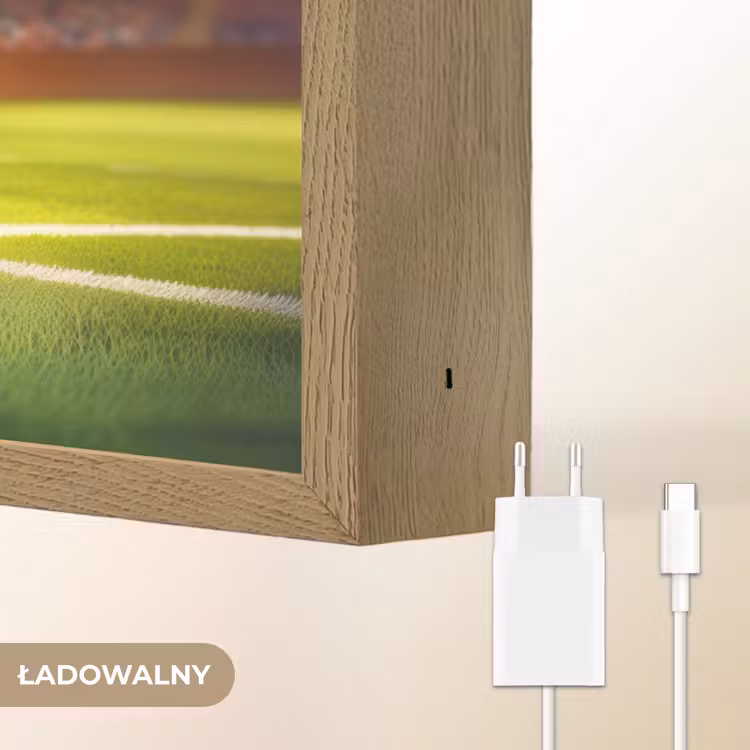 Draak - Voetbal - Vuur - Stadion Light Box met batterij (Wandlamp kind) middel -USP_websiteoplaadbaarNL