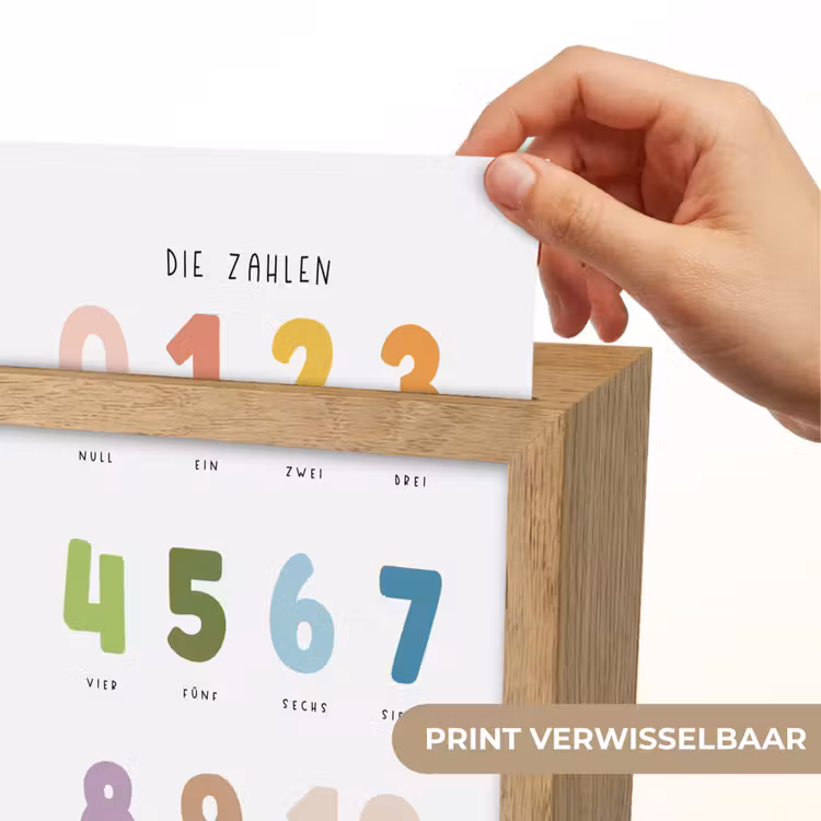 Educatief - Leren tellen - Wit - Kleuren - 1-10 Light Box met kabel (Wandlamp kind) klein -USP_websiteprintNL