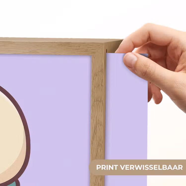 Eend - Sjaal - Paars Light Box met batterij (Wandlamp kind) middel -USP_websiteprintNL