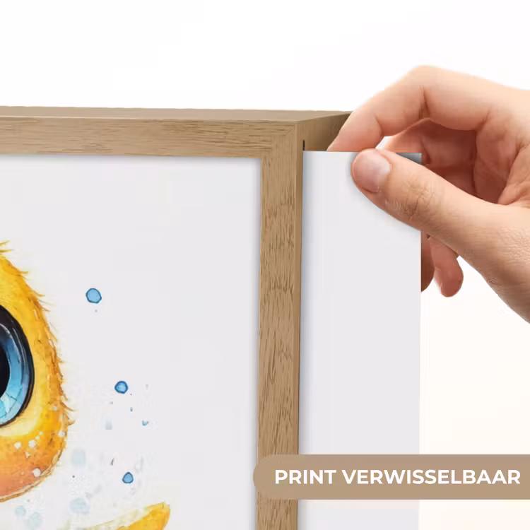 Eendje - Badeend - Geel Light Box met batterij (Wandlamp kind) middel -USP_websiteprintNL