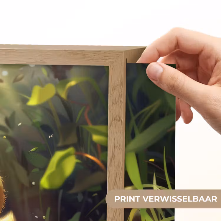 Eendjes - Dieren - Natuur Light Box met batterij (Wandlamp kind) middel -USP_websiteprintNL