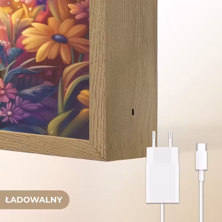 Eenhoorn - Roze - Kleurrijk - Sprookjesbos Light Box met batterij (Wandlamp kind) middel -USP_websiteoplaadbaarNL