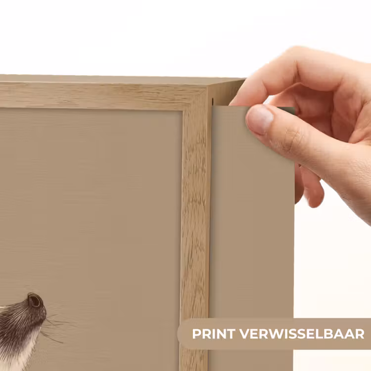 Egel - Snuitje - Bruin - Stekels Light Box met batterij (Wandlamp kind) middel -USP_websiteprintNL