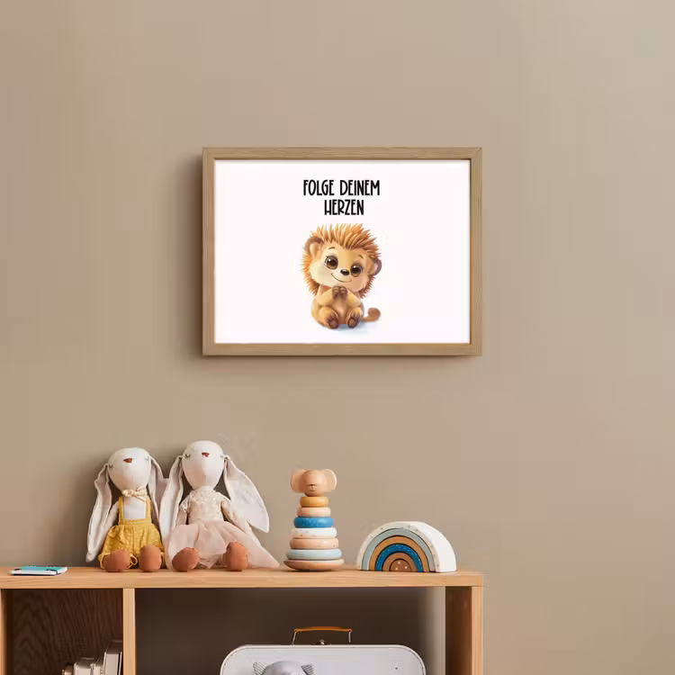 Egel - Wit - Dieren - Quote - Hart Light Box met batterij (Wandlamp kind) middel -sfeer2_kind