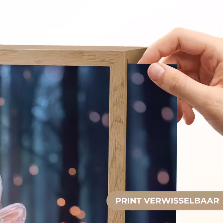 Elfje - Cartoon - Bos - Lichtjes Light Box met batterij (Wandlamp kind) middel -USP_websiteprintNL