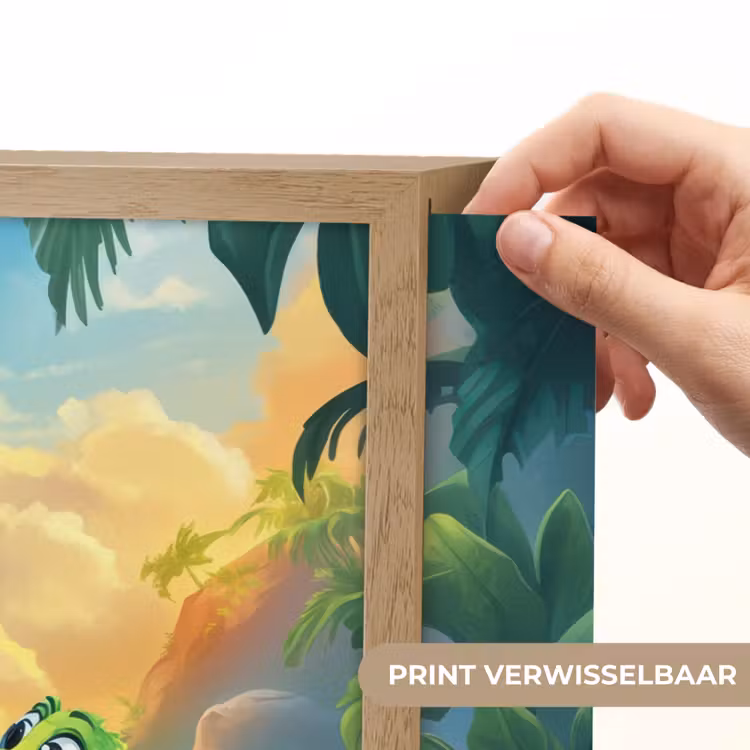 Flamingo - Dinosaurus - Strand - Kleurrijk Light Box met batterij (Wandlamp kind) middel -USP_websiteprintNL