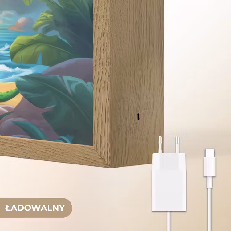Flamingo - Dinosaurus - Strand - Kleurrijk Light Box met batterij (Wandlamp kind) middel -USP_websiteoplaadbaarNL