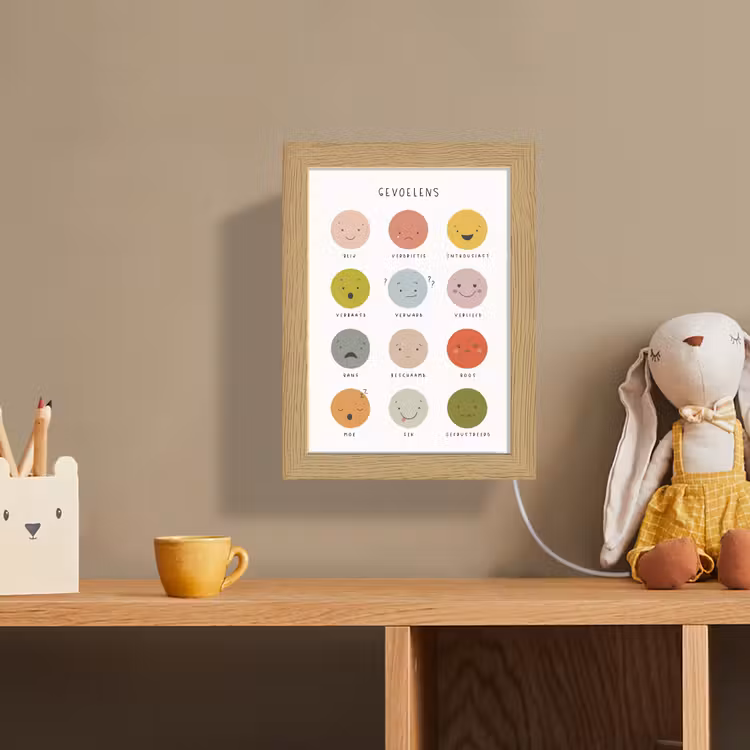 Gevoelens - Leren voor kinderen - Educatief - Kleuren Light Box met kabel (Wandlamp kind) klein -sfeer2_kind
