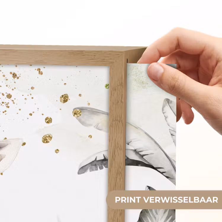 Giraffe - Bladeren - Kinderen - Dieren - Jungle Light Box met batterij (Wandlamp kind) middel -USP_websiteprintNL