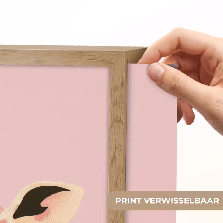 Giraffe - Illustratie - Roze Light Box met batterij (Wandlamp kind) middel -USP_websiteprintNL