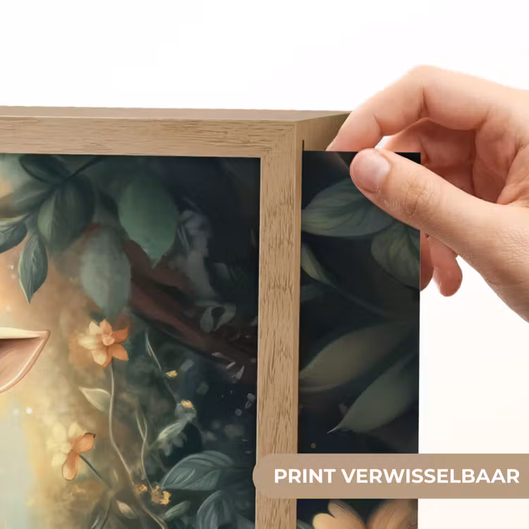Giraffe - Jungle - Bloemen Light Box met batterij (Wandlamp kind) middel -USP_websiteprintNL