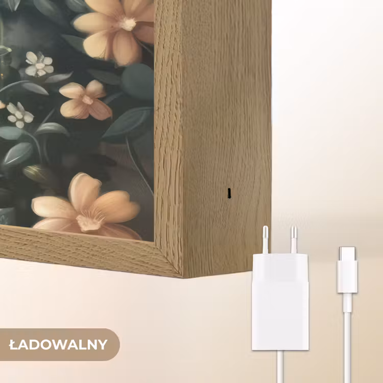 Giraffe - Jungle - Bloemen Light Box met batterij (Wandlamp kind) middel -USP_websiteoplaadbaarNL