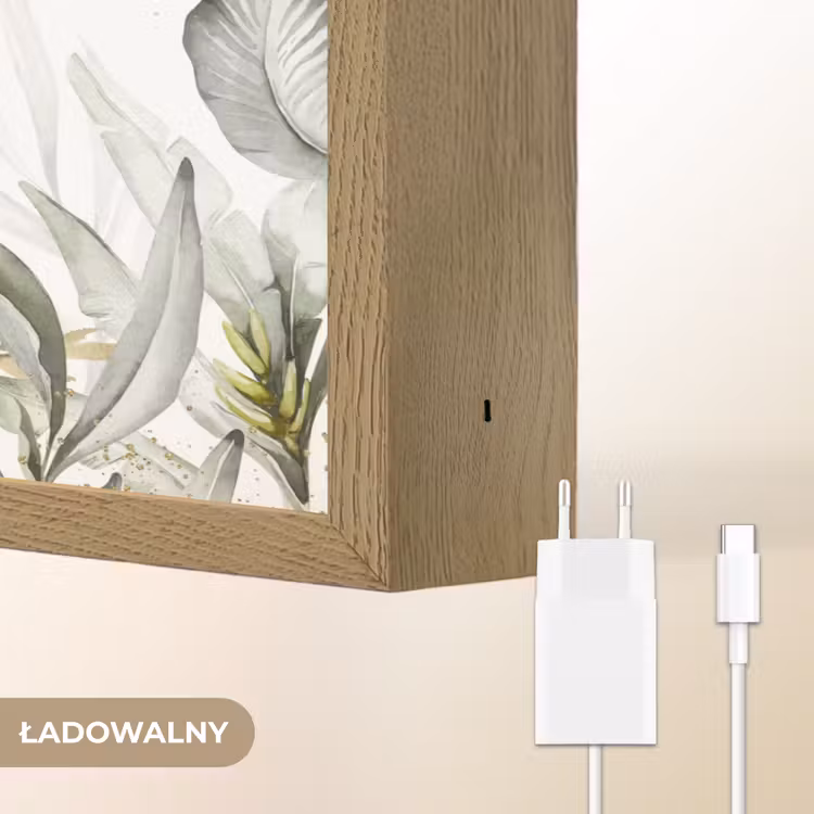 Giraffe - Natuur - Kinderen - Dieren Light Box met batterij (Wandlamp kind) middel -USP_websiteoplaadbaarNL