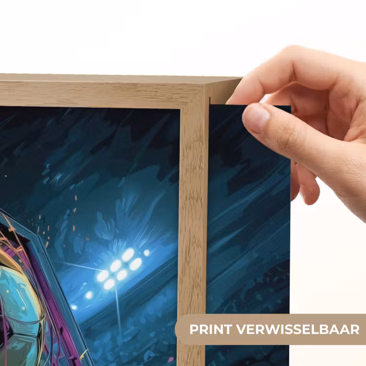 Goal - Voetbal - Vuur - Stadion Light Box met batterij (Wandlamp kind) middel -USP_websiteprintNL