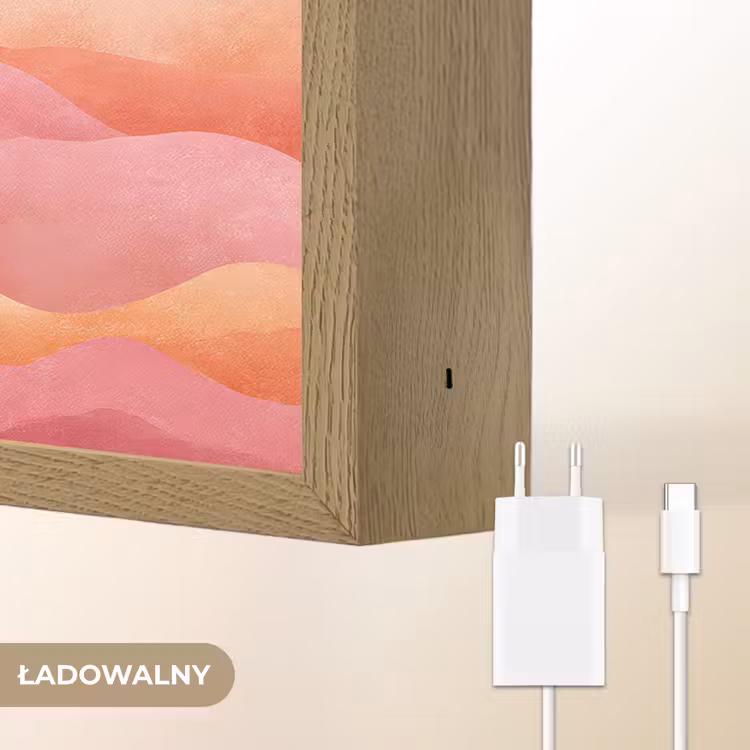 Golven - Kleurrijk - Abstract Light Box met batterij (Wandlamp kind) middel -USP_websiteoplaadbaarNL