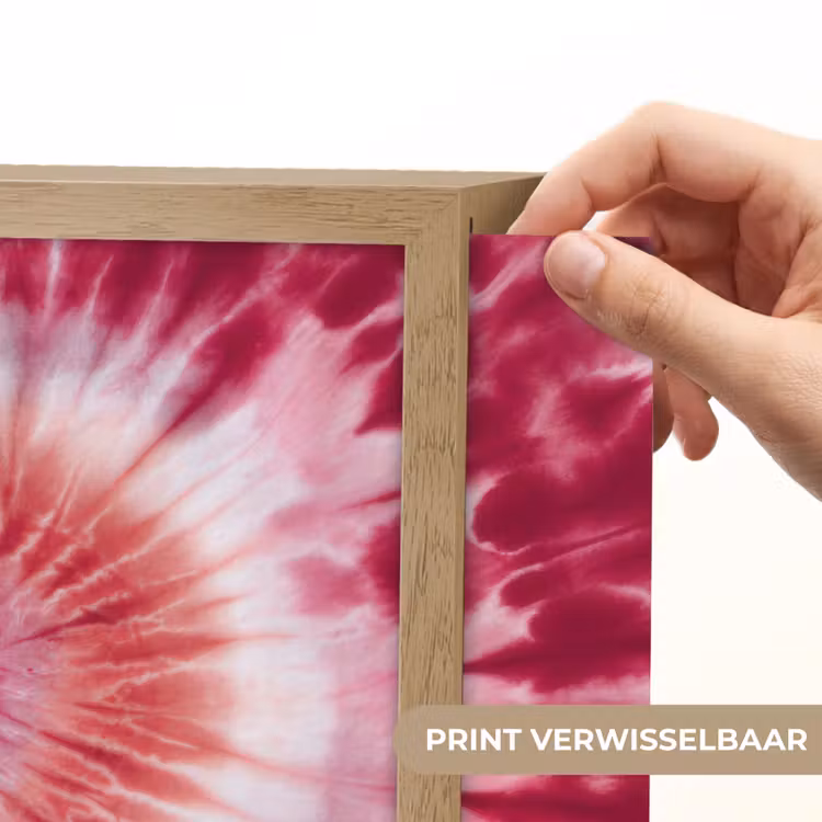 Hartvorm - Roze - Tie dye Light Box met batterij (Wandlamp kind) middel -USP_websiteprintNL