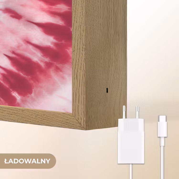 Hartvorm - Roze - Tie dye Light Box met batterij (Wandlamp kind) middel -USP_websiteoplaadbaarNL