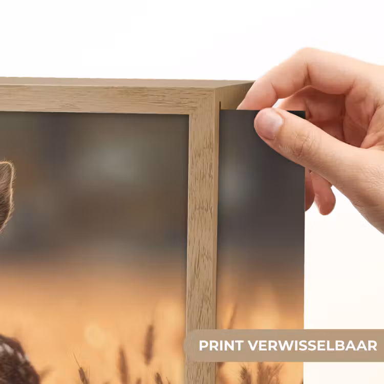 Hert - Graanveld - Bruin Light Box met batterij (Wandlamp kind) middel -USP_websiteprintNL