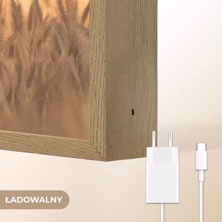 Hert - Graanveld - Bruin Light Box met batterij (Wandlamp kind) middel -USP_websiteoplaadbaarNL