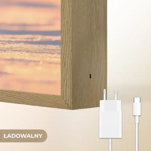 Ijsbeer - Sneeuw - Zonsopgang Light Box met batterij (Wandlamp kind) middel -USP_websiteoplaadbaarNL