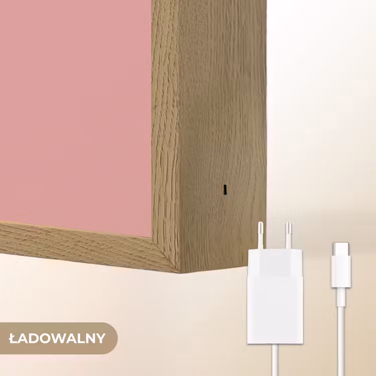 Illustratie - Konijn - Roze - Minimalistisch Light Box met batterij (Wandlamp kind) middel -USP_websiteoplaadbaarNL