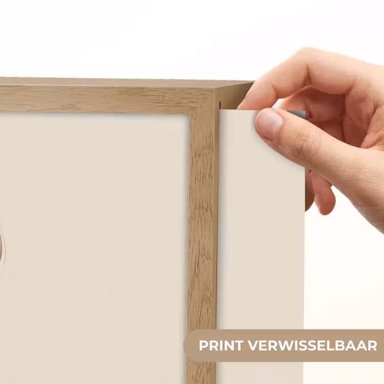 Jongen - Voetbal - Bruin - Minimalistisch Light Box met batterij (Wandlamp kind) middel -USP_websiteprintNL
