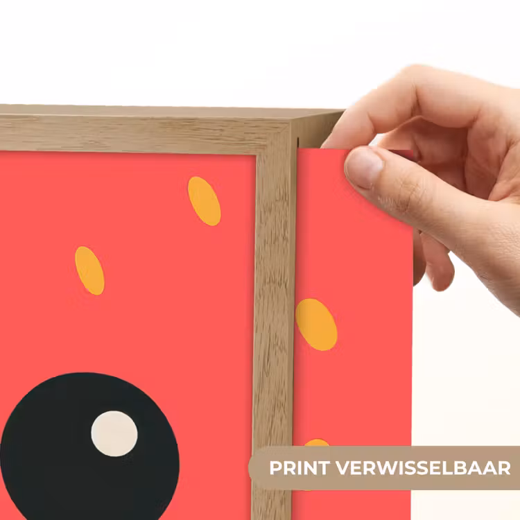 Kat - Aardbei - Cartoon Light Box met batterij (Wandlamp kind) middel -USP_websiteprintNL